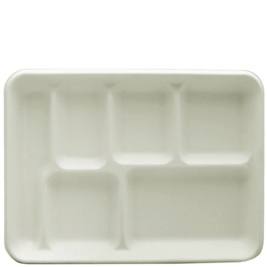 6 Compartment Biodegradable Party Thali Plates