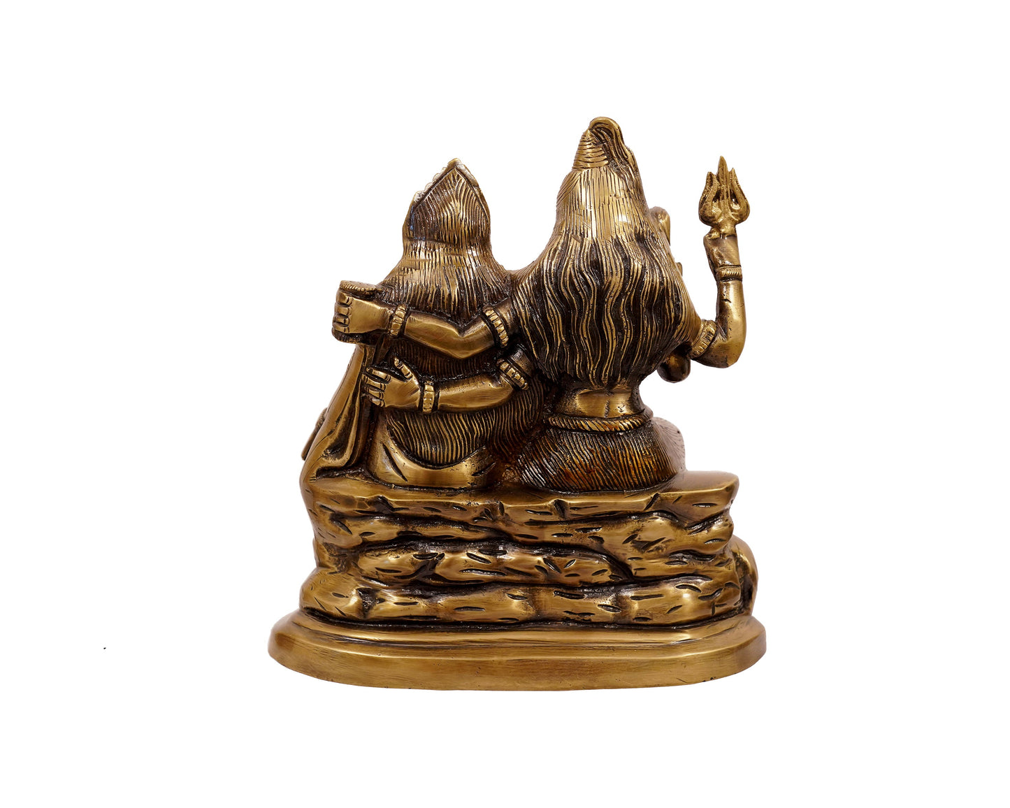 Shiv Parivar Parvati, Kartikeya, Ganesha Murti Brass Material for Puja, Home Mandirs, Gifts by Pooja Bazar 4.5 X 10 X 8.5 In