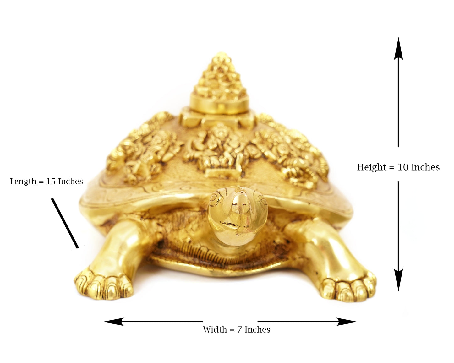 Vishnu Vahana Kurma Murti vishnu Yantra Brass Material Statue For Puja, Home Mandir, Gifts by Pooja Bazar 15 X 7 X 10 In