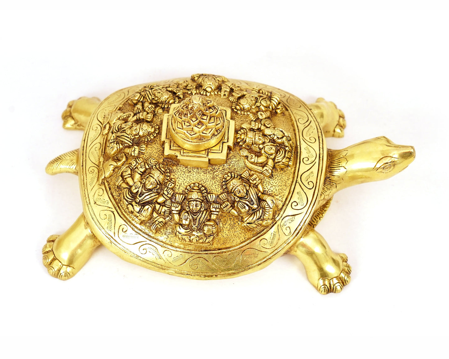 Vishnu Vahana Kurma Murti vishnu Yantra Brass Material Statue For Puja, Home Mandir, Gifts by Pooja Bazar 15 X 7 X 10 In