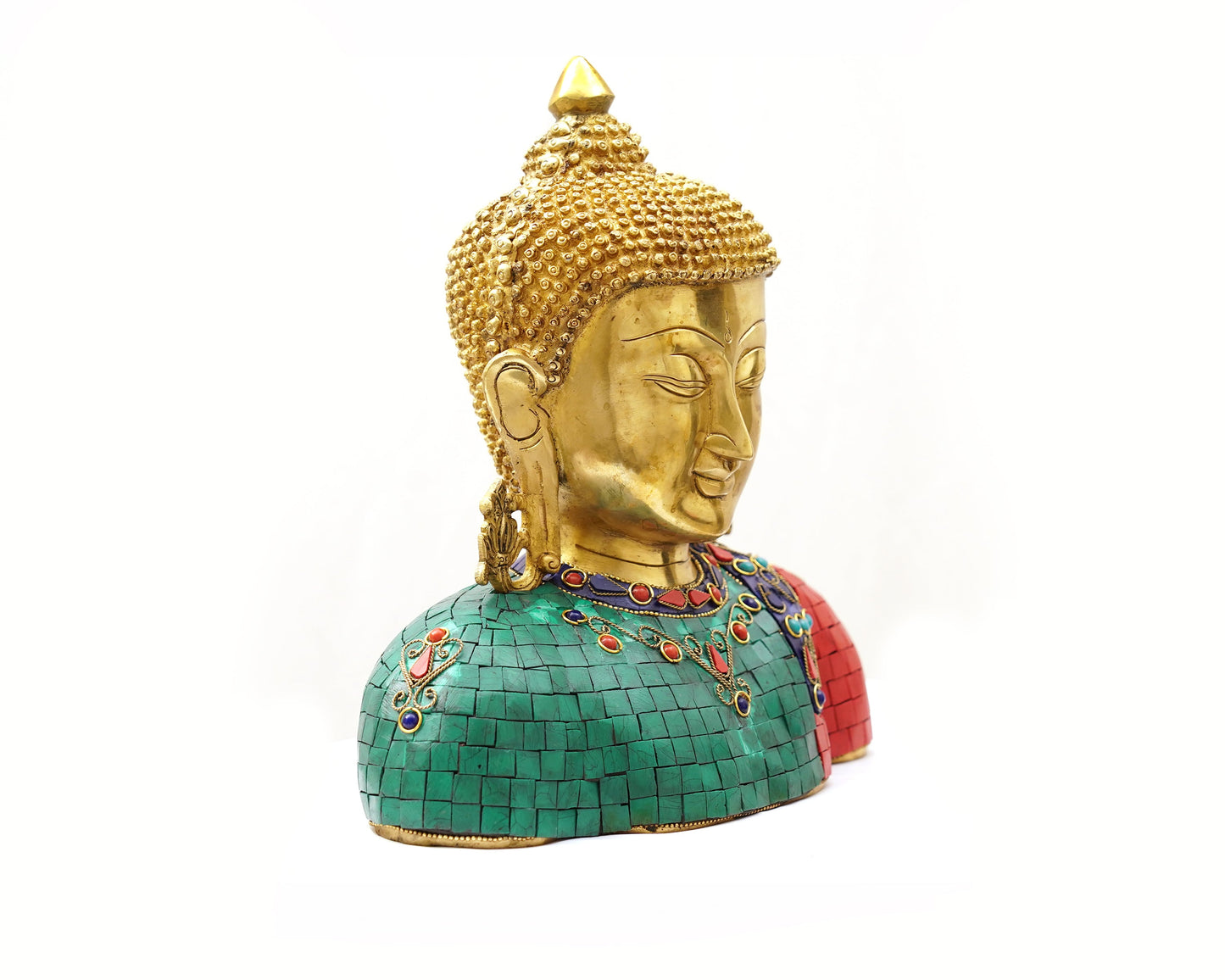 Lord Buddha Brass Statue - Buddha Idol for Garden Décor, Puja, Home Mandirs, Gifts, Showpiece by Pooja Bazar 4 X 10 X 9.5 In