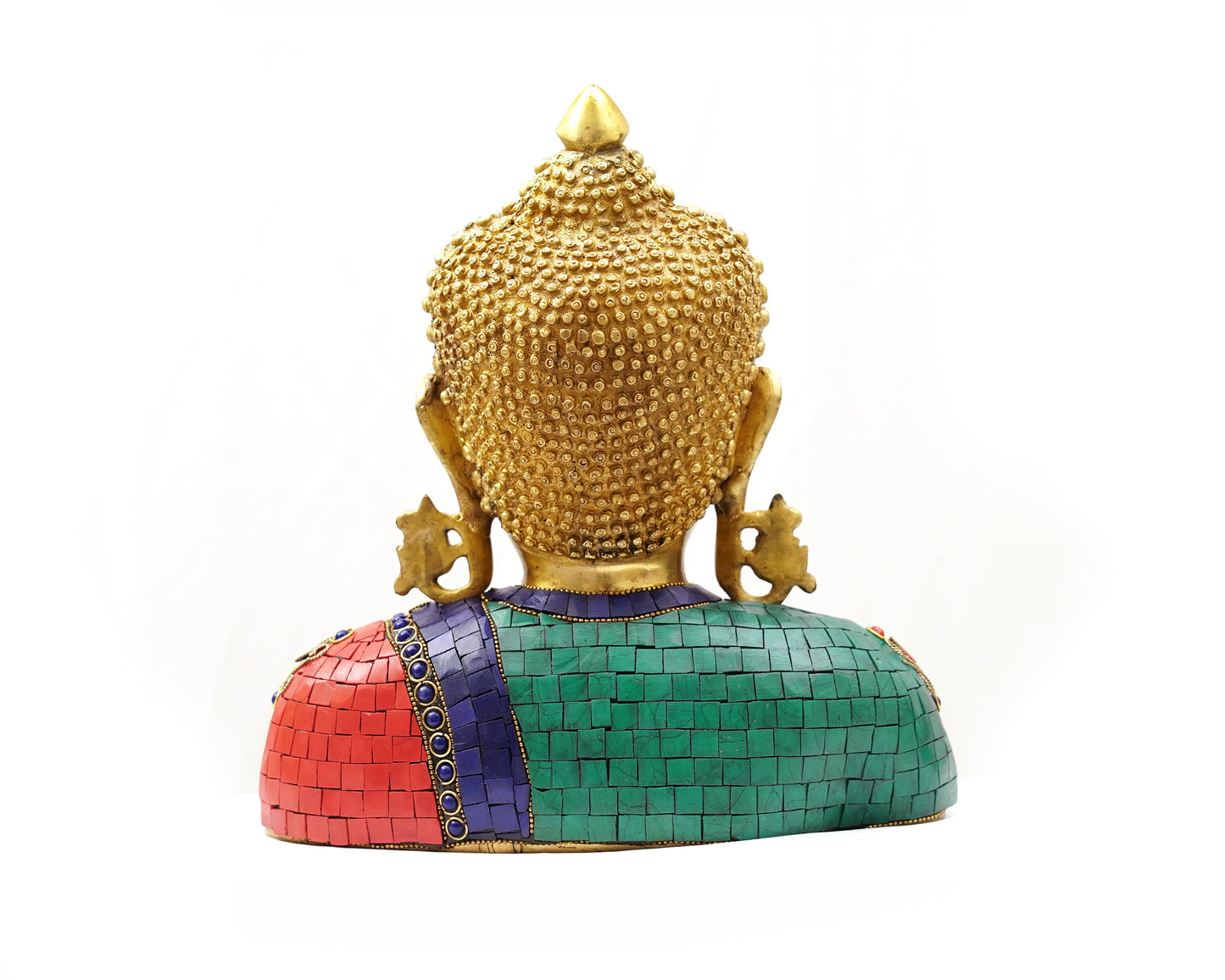 Lord Buddha Brass Statue - Buddha Idol for Garden Décor, Puja, Home Mandirs, Gifts, Showpiece by Pooja Bazar 4 X 10 X 9.5 In