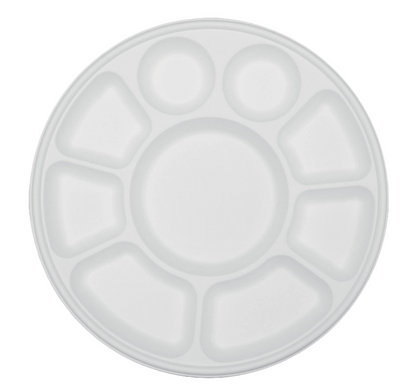 9 Compartment Biodegradable Party Thali Plates