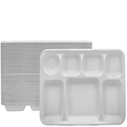 7 Compartment Biodegradable Party Thali Plates