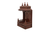 Wooden Engraved Home Puja Mandir by Pooja Bazar - Gopura Temple, Wooden Mandir with Rosewood Finish 11 X 18 X 29 Inches