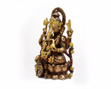 Ganesh Idol - Brass Statue for Puja, Home Mandirs, Decor, Gifts by Pooja Bazar   12 x 7 x 9 In