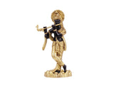 Shri Krishna Brass Statue for Puja, Home Mandirs, Gifts by Pooja Bazar 4.5 X 4.5 X 11 In
