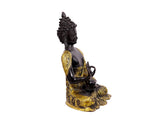 Lord Blessing Buddha Brass Statue Idol for Garden, Puja, Home Mandirs, Gifts by Pooja Bazar 5 X 10 X 7.5 In