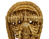 Lord Vishnu Idol Brass Statue with ten Heads for Puja, Home Mandirs, Gifts by Pooja Bazar 4 X 11 X 6.5 In