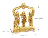 Ram Parivar Darbar Murti - lakshman, Sita, Hanuman, Brass Statue For Puja, Home Mandir, Gifts by Pooja Bazar 7 X 10 X 4 In