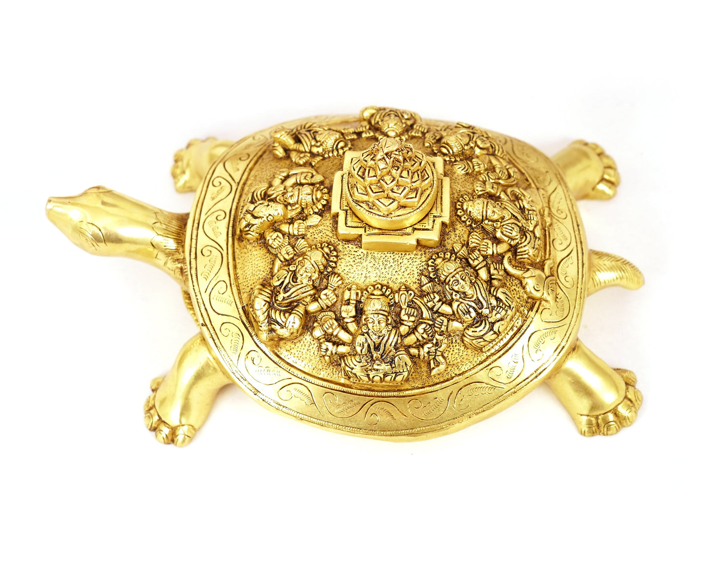 Vishnu Vahana Kurma Murti vishnu Yantra Brass Material Statue For Puja, Home Mandir, Gifts by Pooja Bazar 15 X 7 X 10 In