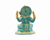 Blue Ganesh Idol - Brass Statue for Puja, Home Mandirs, Decor, Gifts by Pooja Bazar 5 X 7.5 X 6 In