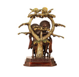 Radha Krishna Brass Statue For Puja, Home Mandirs, Decor, Gifts, Showpiece by Pooja Bazar 6 X 14 X 12 In