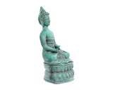 Lord Buddha Brass Statue - Meditating Buddha Idol for Garden, Puja, Home Mandirs, Gifts by Pooja Bazar 5.5 X 12 X 8 In