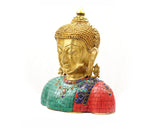 Lord Buddha Brass Statue - Buddha Idol for Garden Décor, Puja, Home Mandirs, Gifts, Showpiece by Pooja Bazar 4 X 10 X 9.5 In