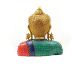 Lord Buddha Brass Statue - Buddha Idol for Garden Décor, Puja, Home Mandirs, Gifts, Showpiece by Pooja Bazar 4 X 10 X 9.5 In