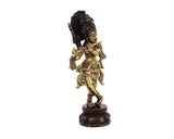 Shri Krishna Small Brass Statue for Puja, Home Mandirs, Gifts, Showpiece by Pooja Bazar 3 X 10 X 3 In