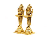 Riddhi Siddhi Brass Statue for Puja, Home Mandirs, Decor, Gifts, Showpiece by Pooja Bazar 2.5 X 7.5 X 2.5 In