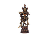 Shri hari Krishna Meduim Brass Statue for Puja, Home Mandirs, Gifts, Showpiece by Pooja Bazar 2 X 6.5 X 2 In